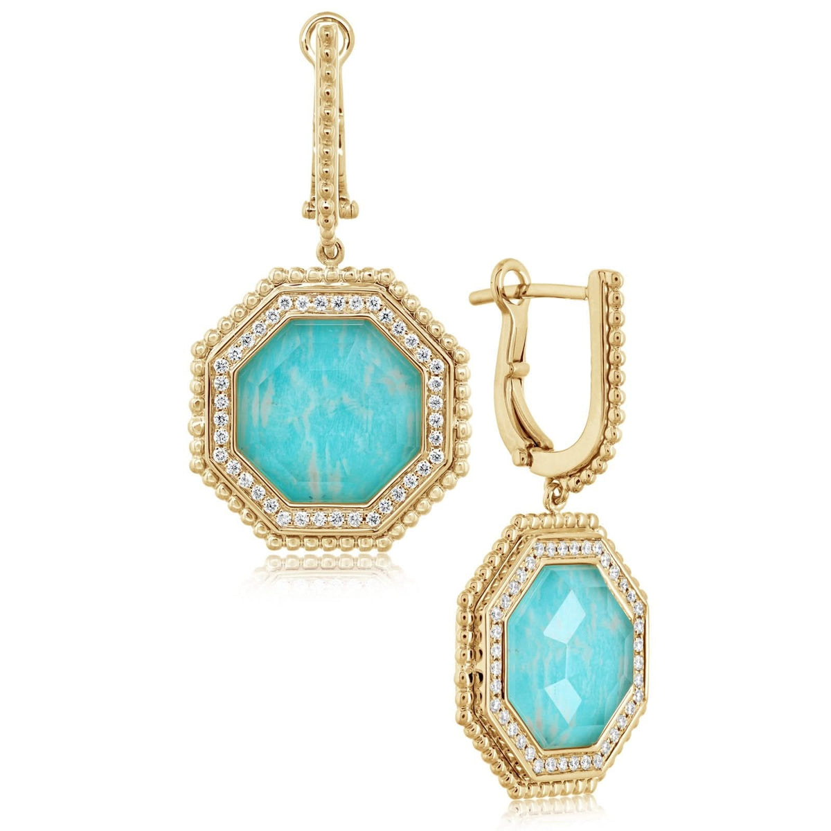 DOVES Justinian Amazonite Doublet Dangle Earrings