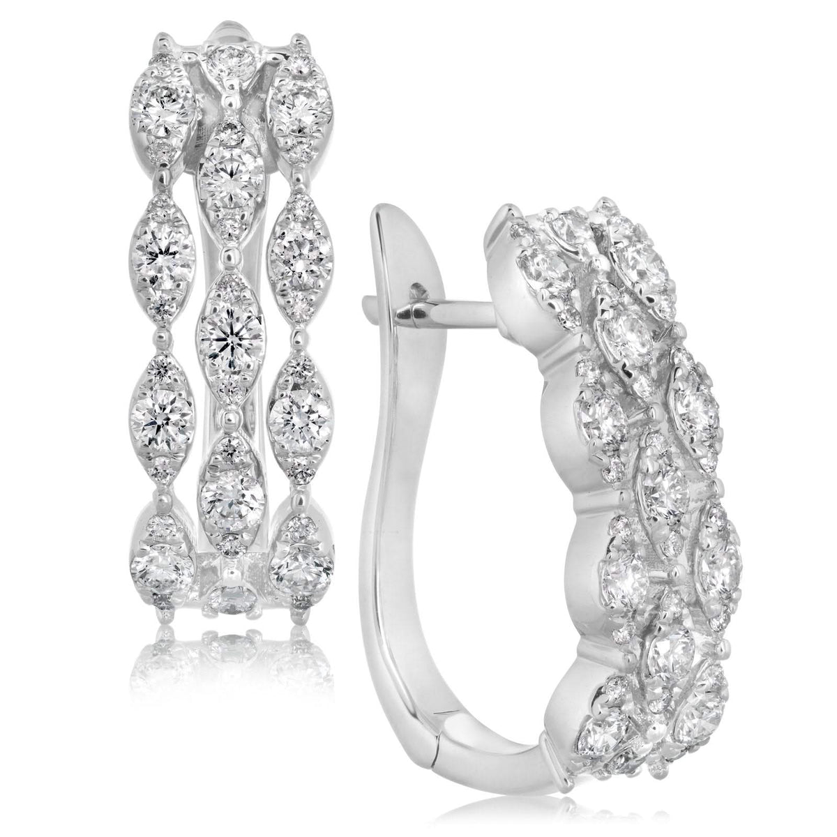 Diamond Fashion Hoop Earrings