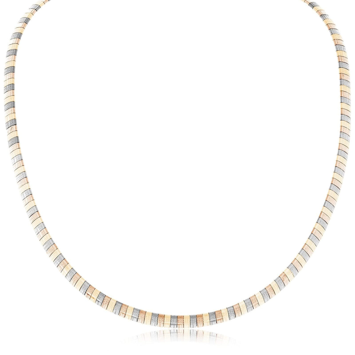 Estate Tri-Tone Omega Necklace