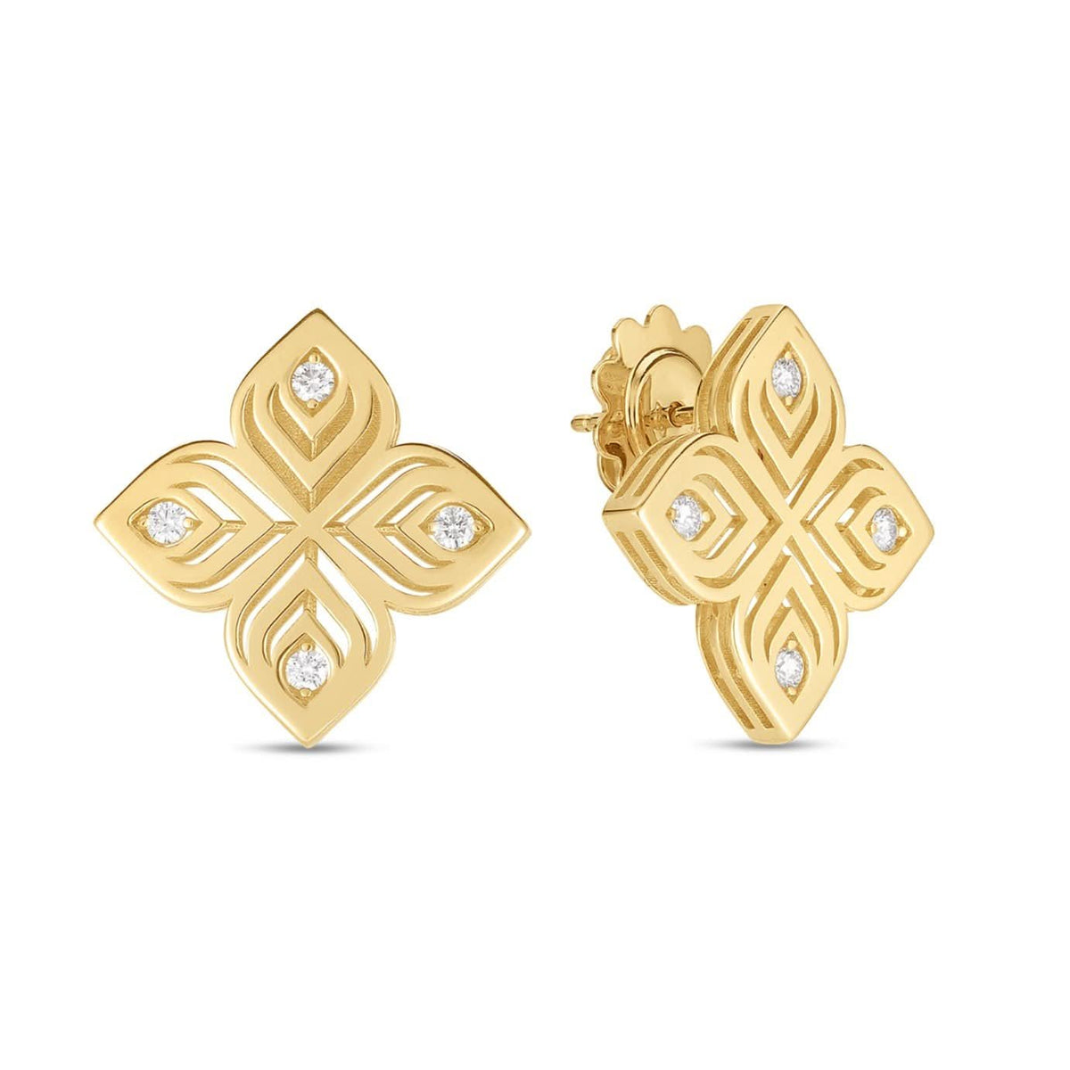 ROBERTO COIN Diamond Arabesque Earrings