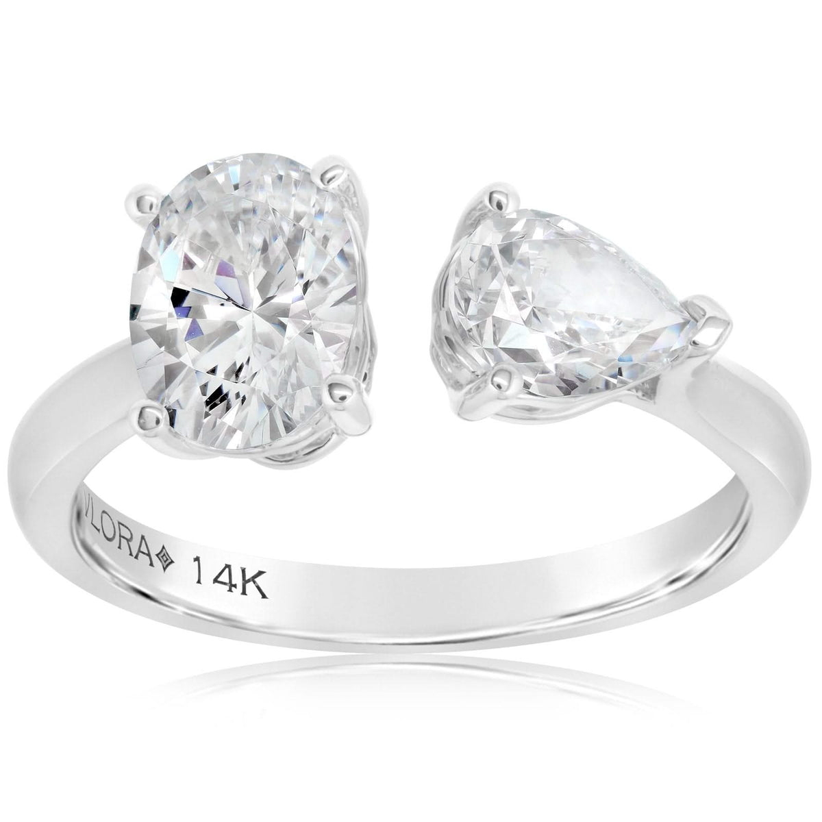 Open Two Diamond Ring Setting