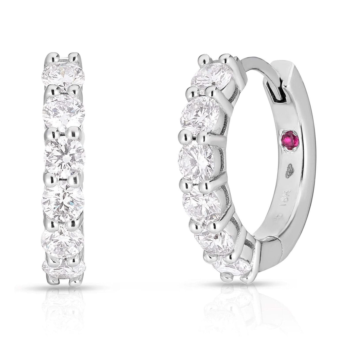 ROBERTO COIN 1.17 Carat Diamond Huggie Earrings