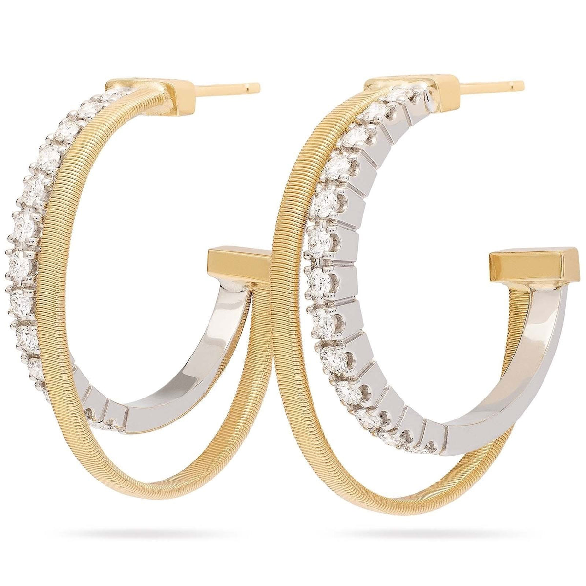 MARCO BICEGO Masai Double Hoops with Diamonds
