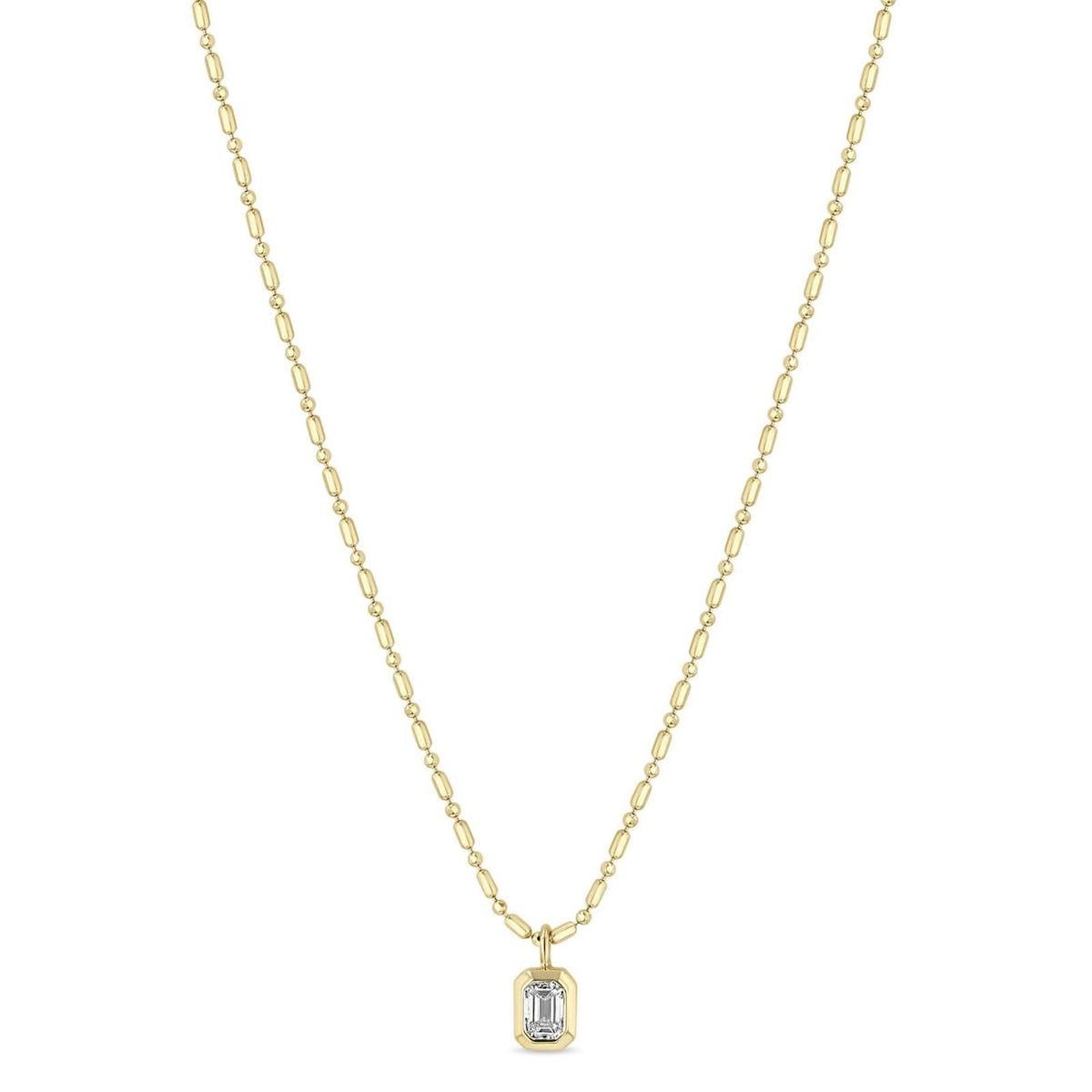ZOE CHICCO Emerald Cut Diamond Pendant