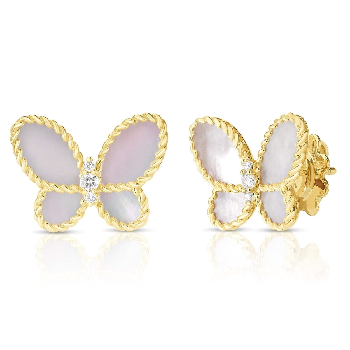 ROBERTO COIN Mother of Pearl Butterfly Earrings