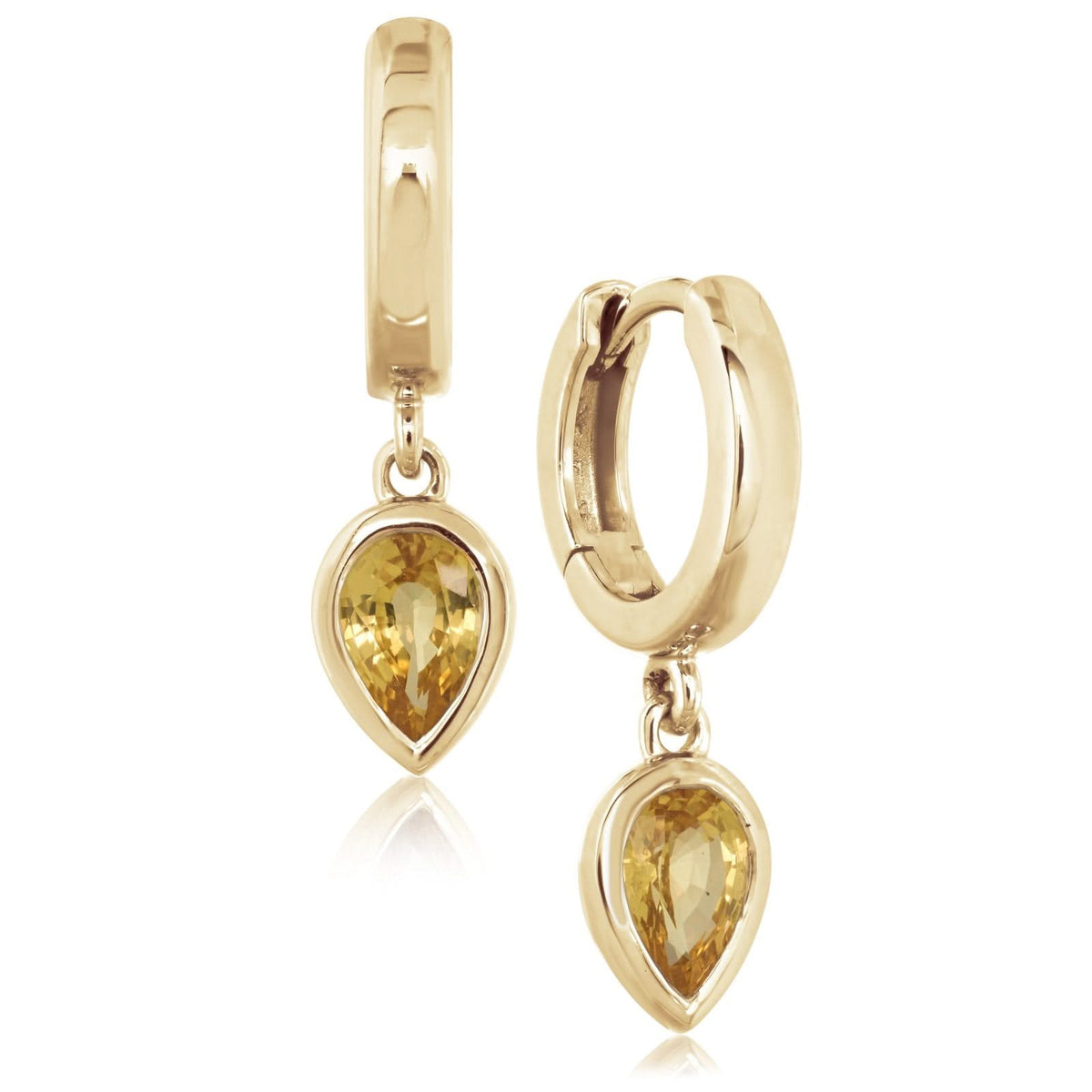 Yellow Sapphire Drop Earrings