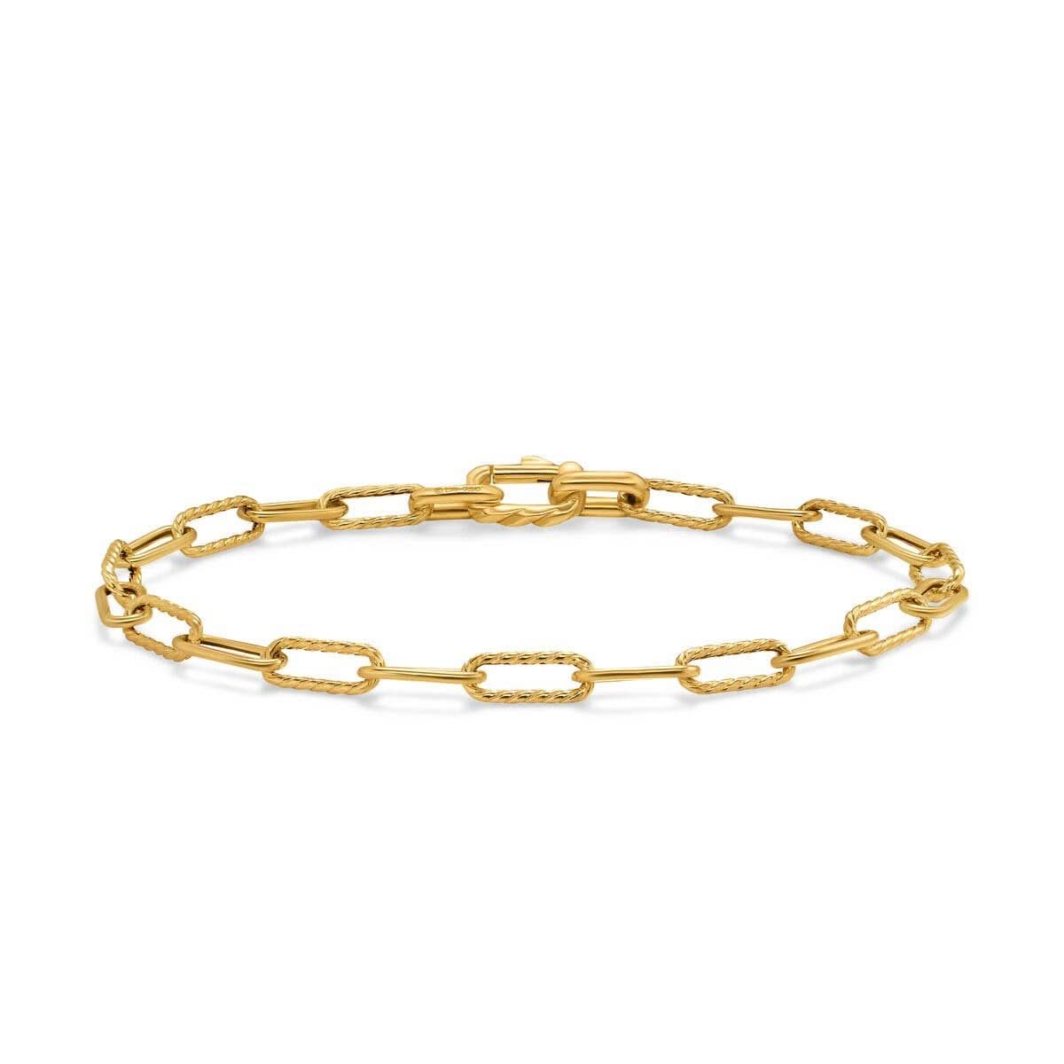 DY Madison® Chain Bracelet in 18K Yellow Gold, 4mm