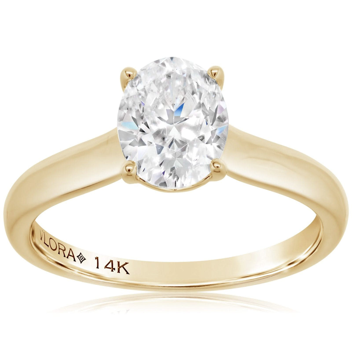 1.50 Carat Oval Solitaire Engagement Ring Setting