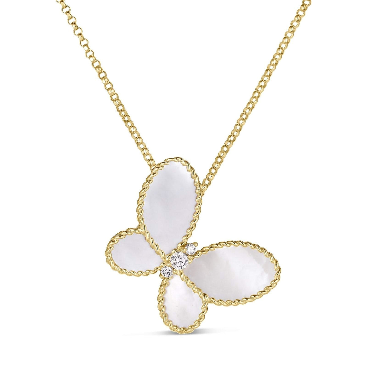 ROBERTO COIN Mother of Pearl Butterfly Pendant