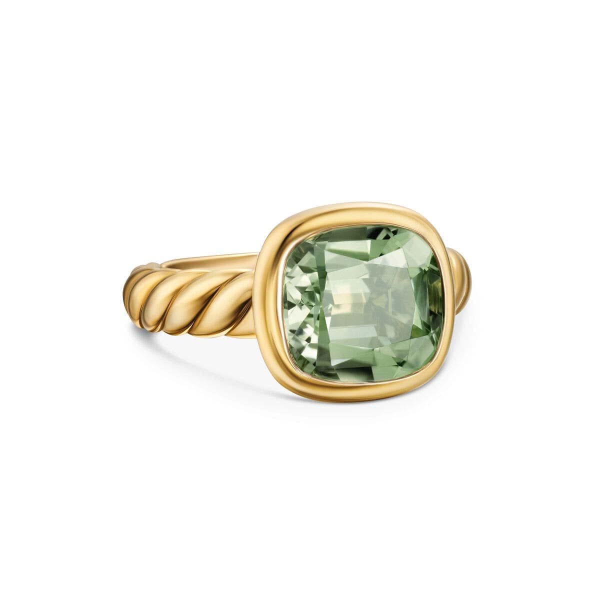 DY Mercer® Stone Ring in 18K Yellow Gold with Prasiolite, 10mm