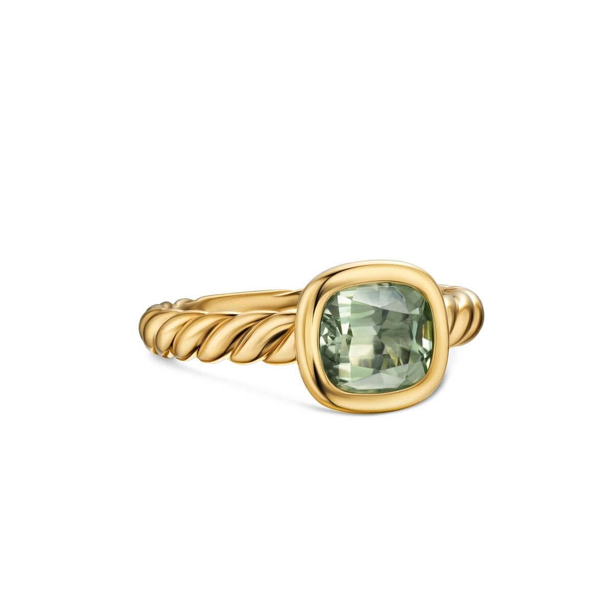 DY Mercer® Stone Ring in 18K Yellow Gold with Prasiolite, 7mm