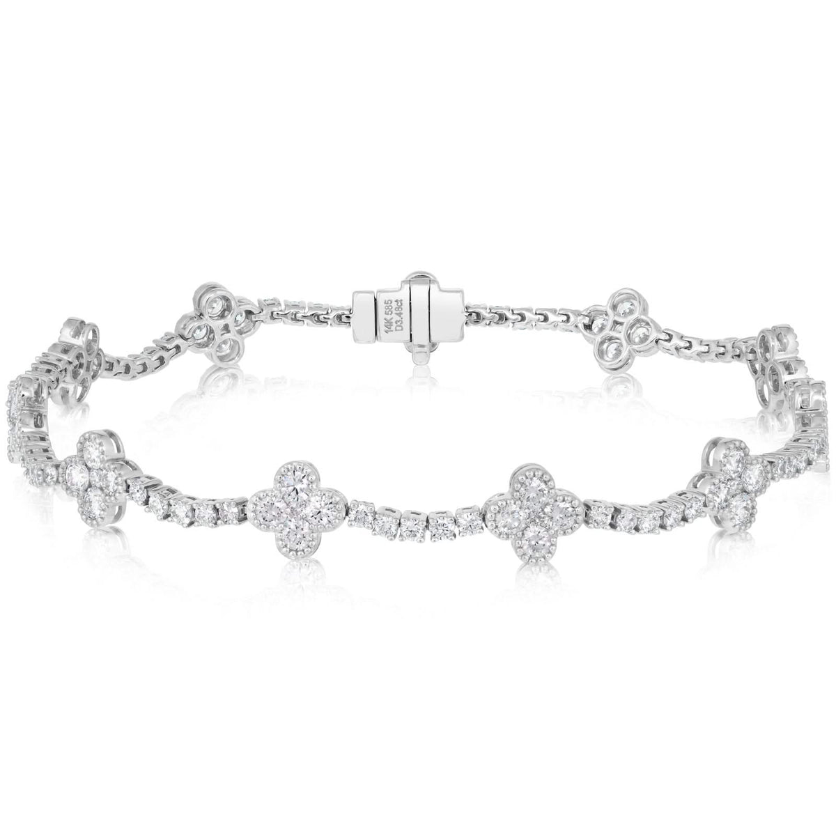 Quatrefoil Station Diamond Bracelet