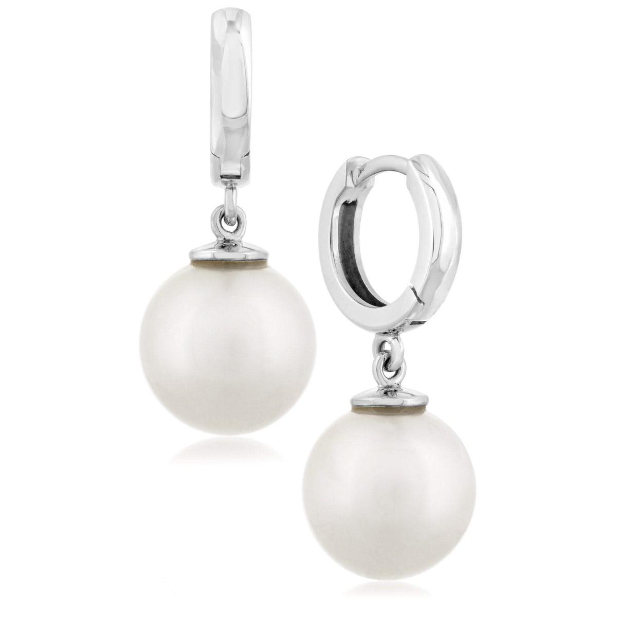 White South Sea Pearl Drop Earrings