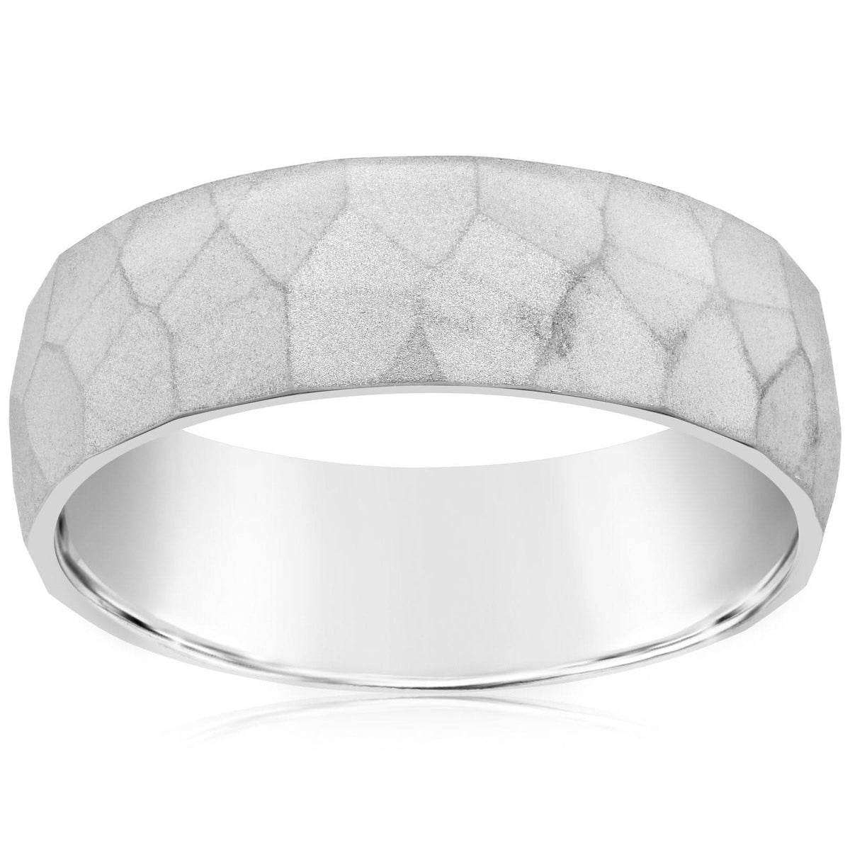 Hammer Finished Wedding Band