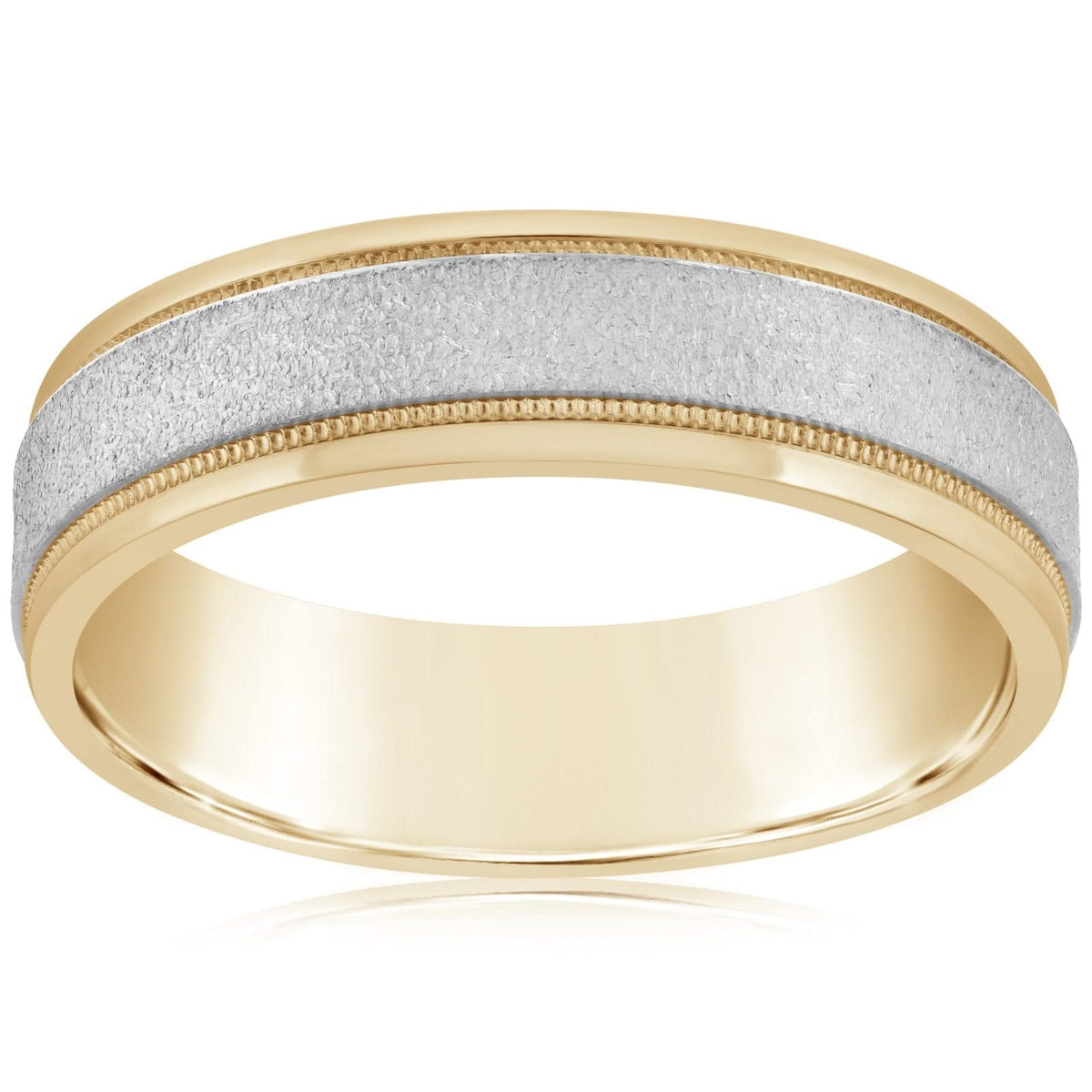 Two Tone Milgrain Comfort Band