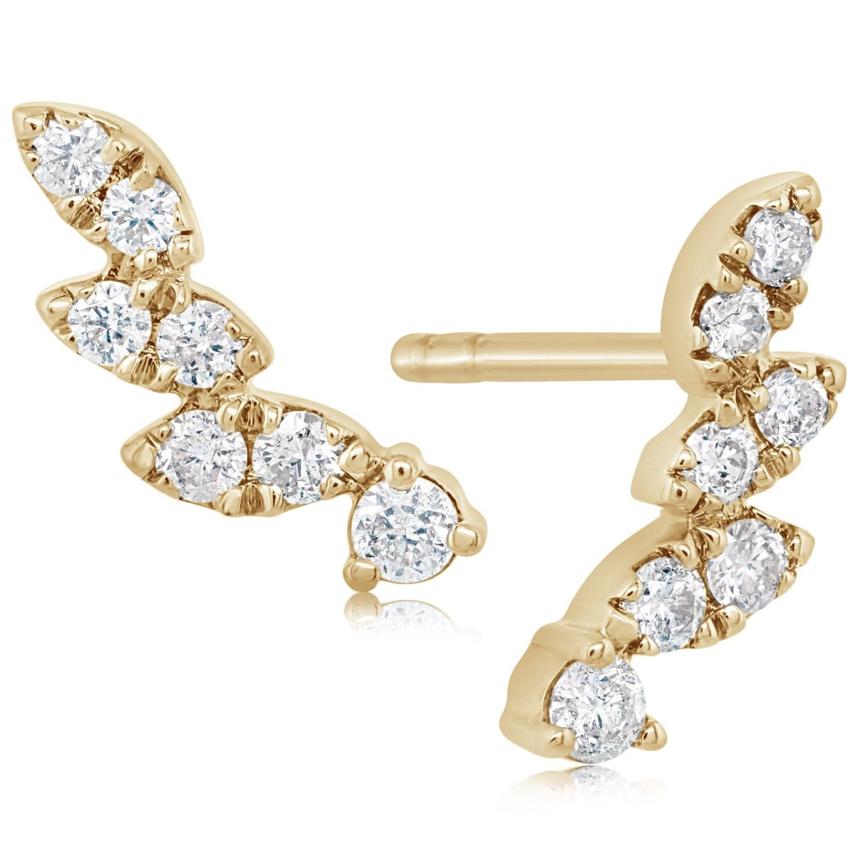 Diamond Mini Climber Stud Earrings