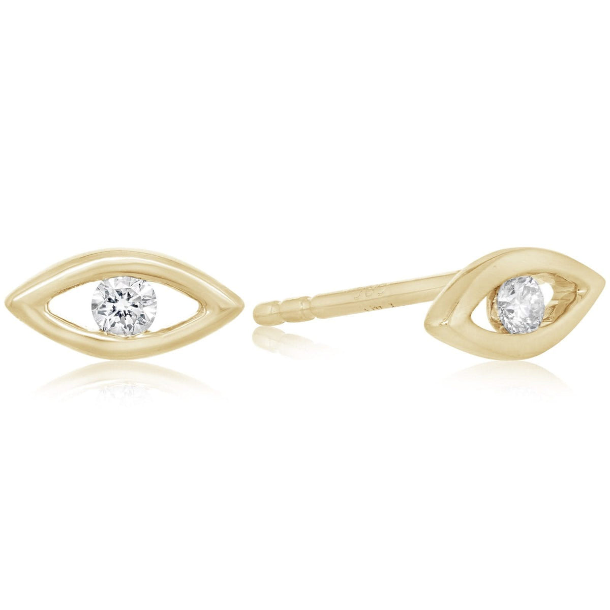 Diamond Eye Stud Earrings