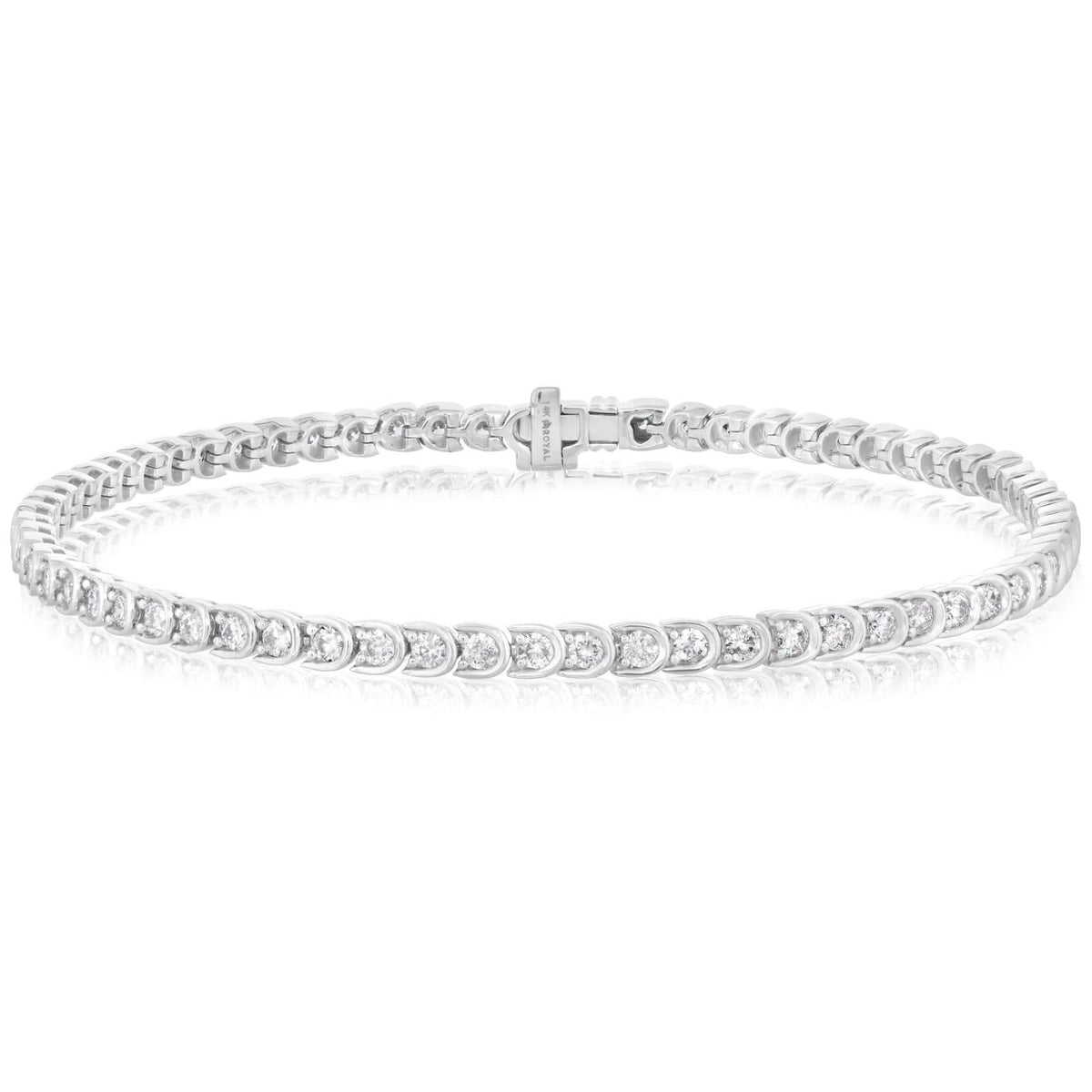 2.00 Carat White Gold Tennis Bracelet