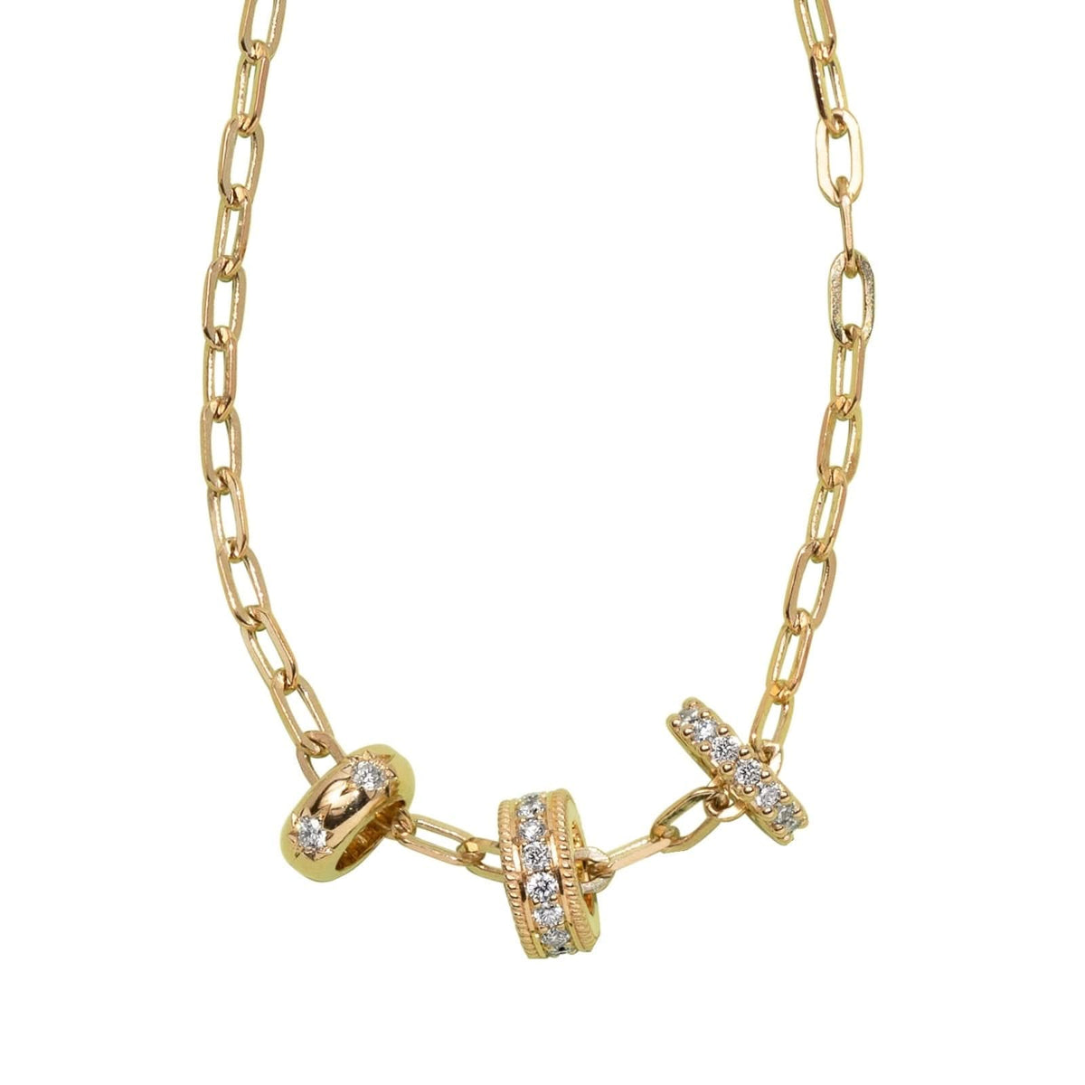 PENNY PREVILLE Three Ring Charm Necklace