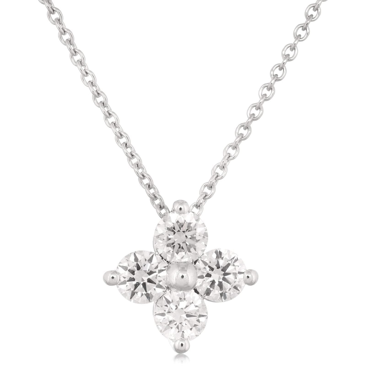 1.00 Carat Diamond Cluster Pendant