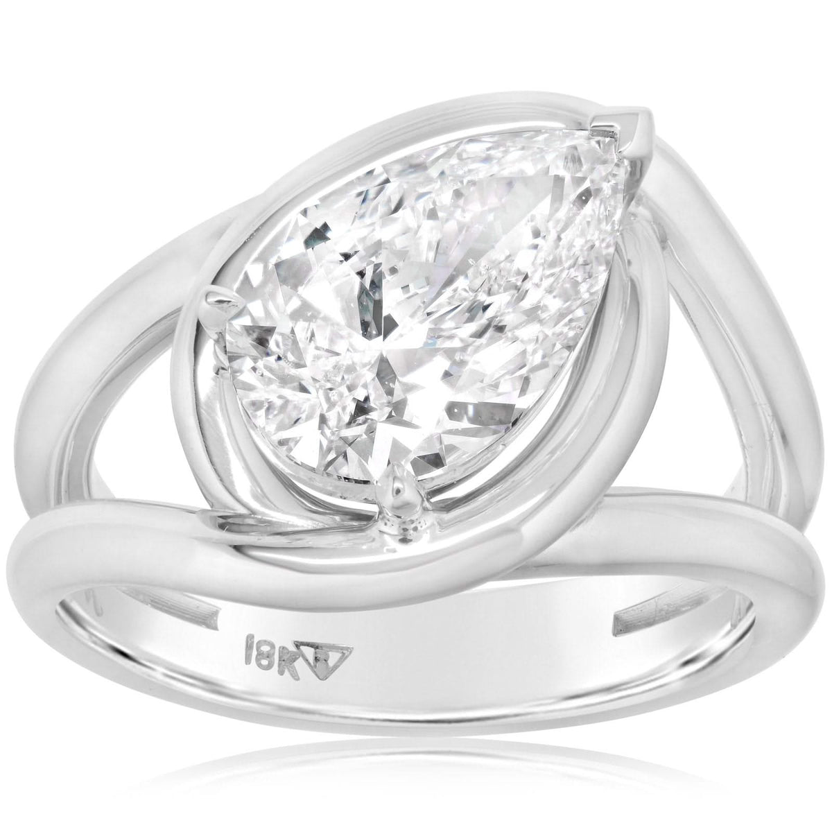 Crossover Wrap Solitaire Engagement Ring Setting