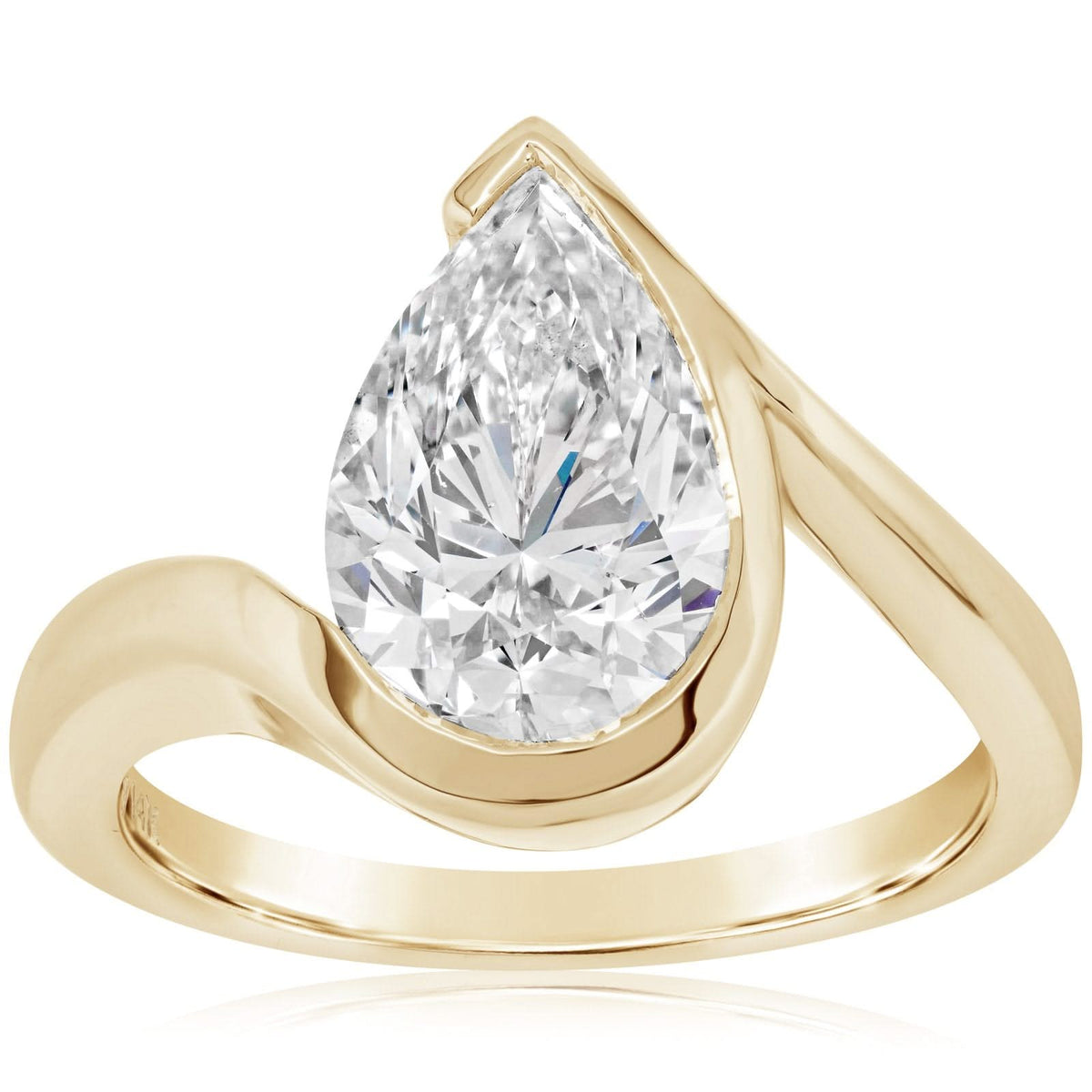 3 Carat Pear Shape Solitaire Setting
