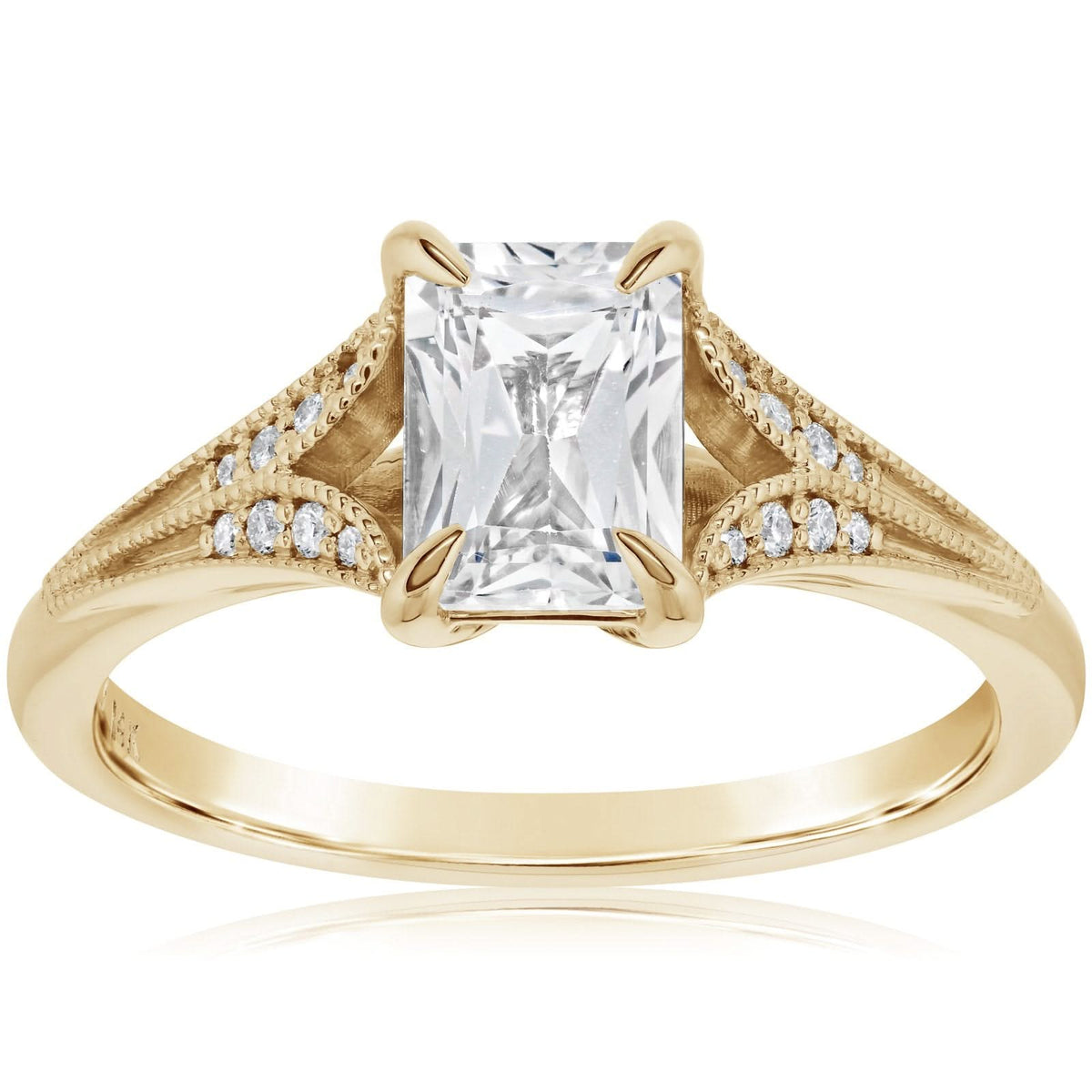 Emerald Diamond Engagement Ring Setting