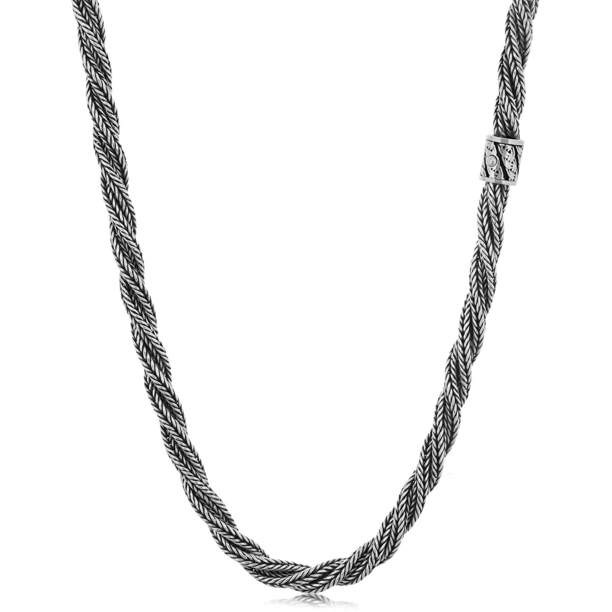 Estate John Hardy Triple Braided Chain Necklace
