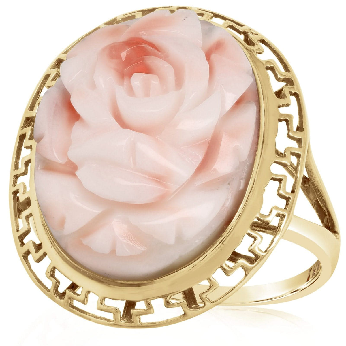 Estate Coral Rose Ring