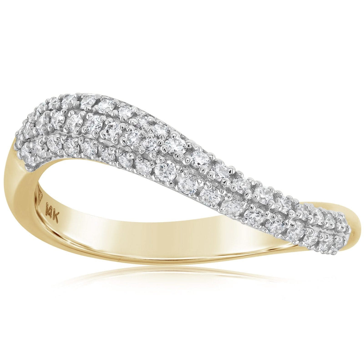 Diamond Asymmetrical Wavy Band