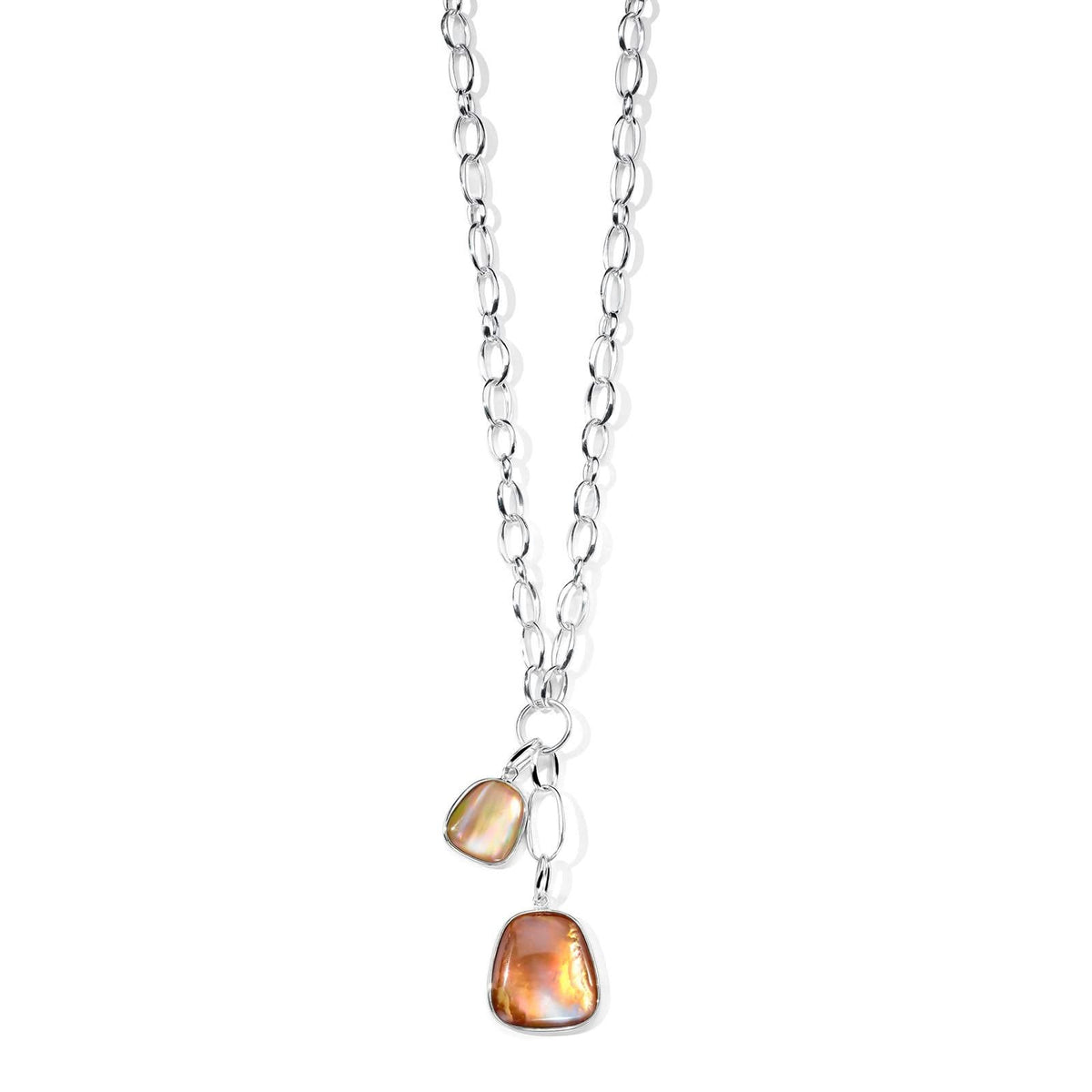 IPPOLITA Polished Rock Candy Brown Shell Double Pendant Necklace