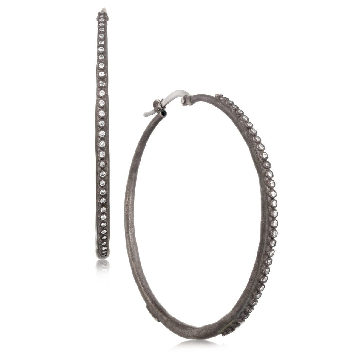 Estate Armenta New World Diamond Hoop Earrings