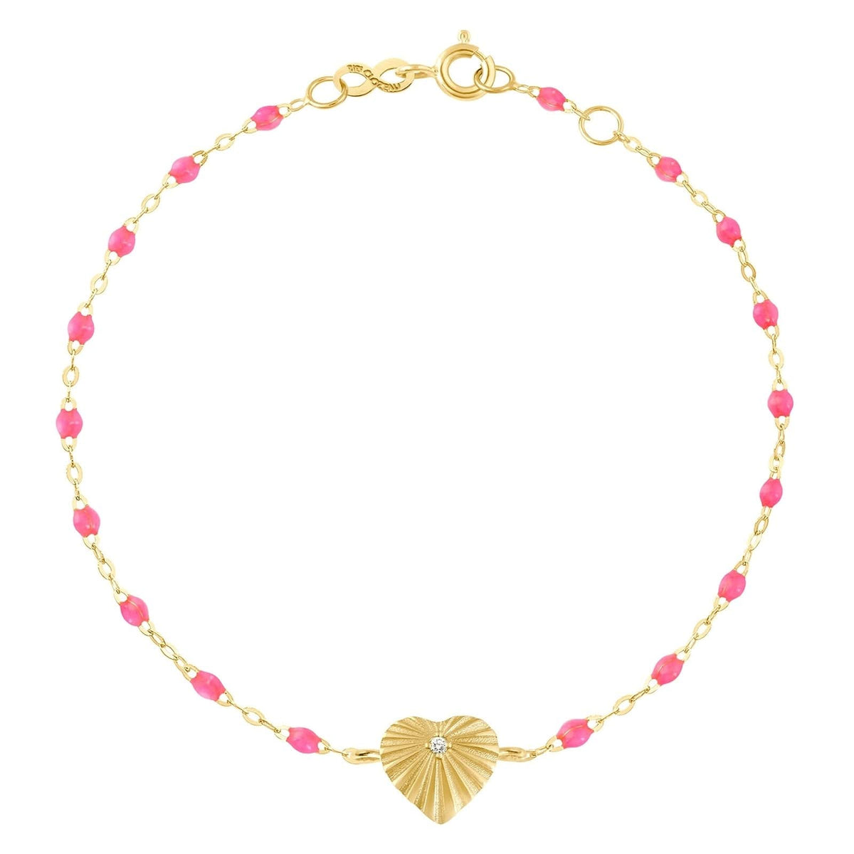 GIGI CLOZEAU Classic Heart Lumiere Bracelet in Pink