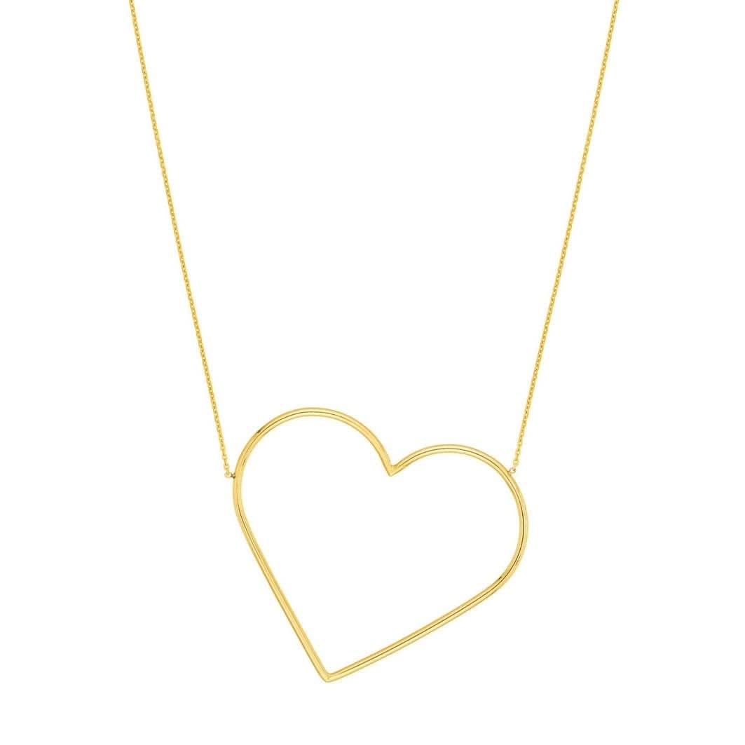 Oversized Open Heart Necklace