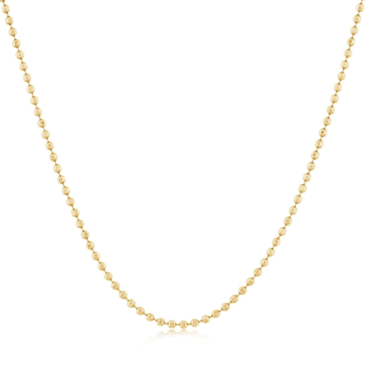 14K Gold 18" 3mm Ball Chain