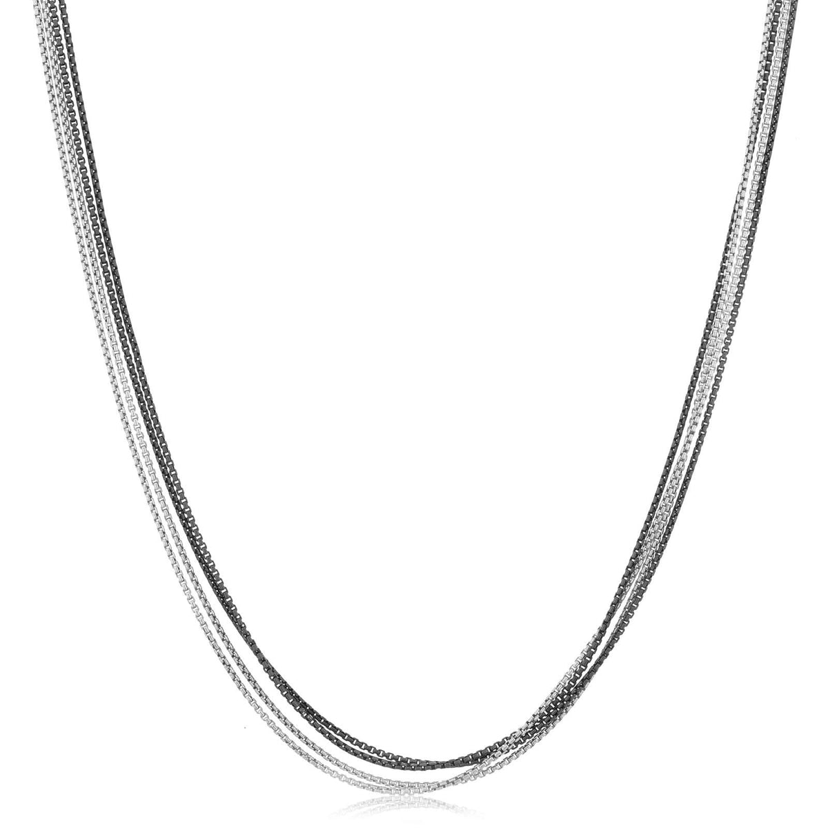 Estate David Yurman Four Row Box Chain Necklace