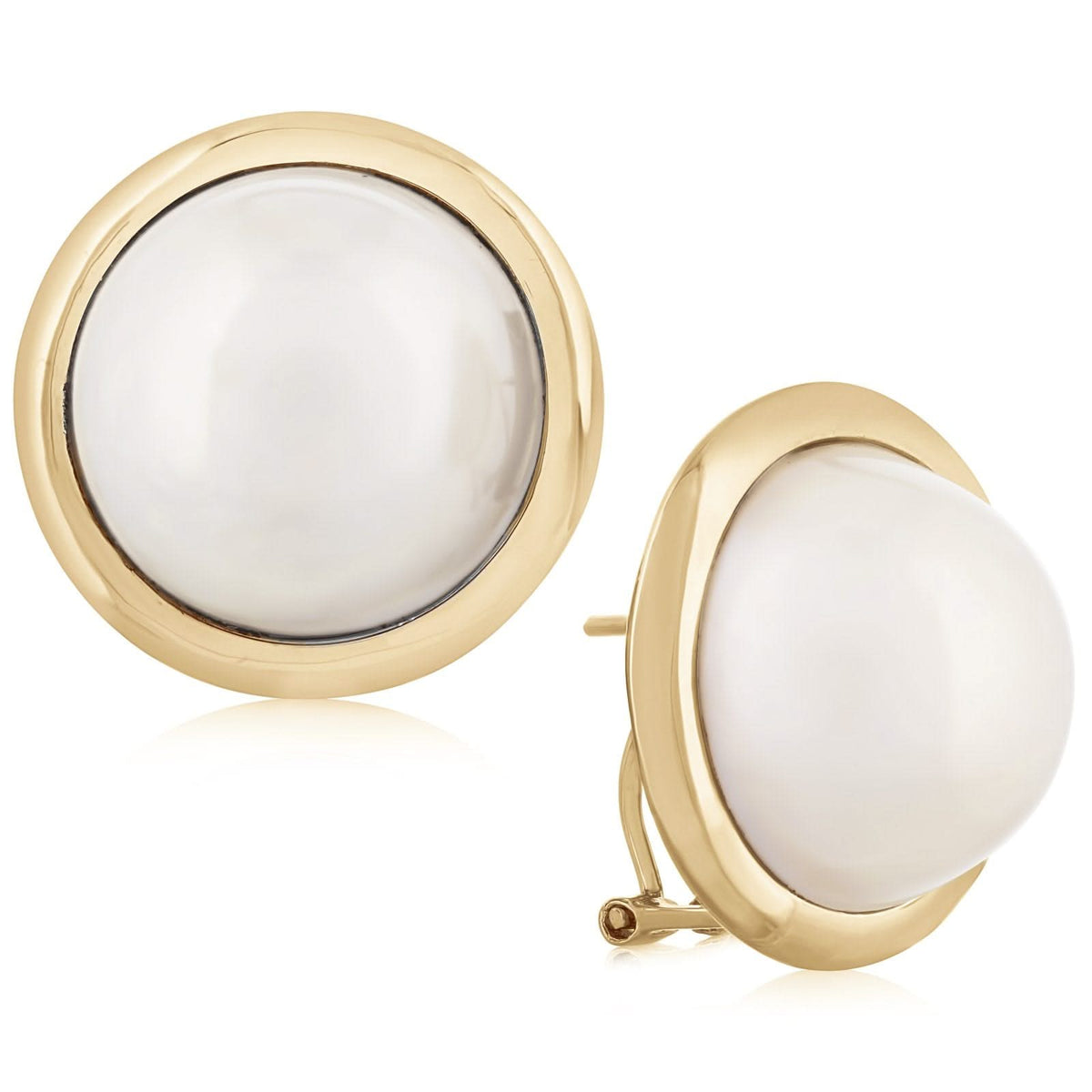 Estate Mabe Pearl Earrings