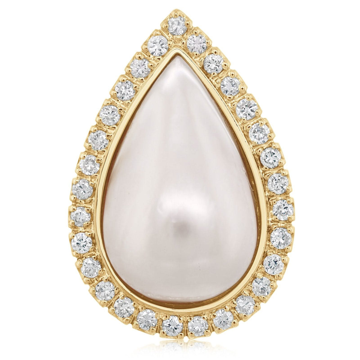 Estate Mabe Pearl & Diamond Pendant
