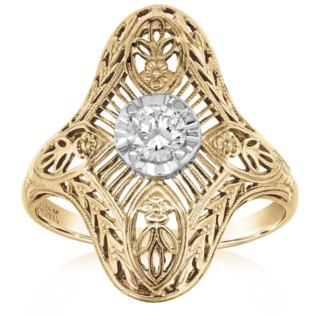 ESTATE Fillagree Diamond Ring