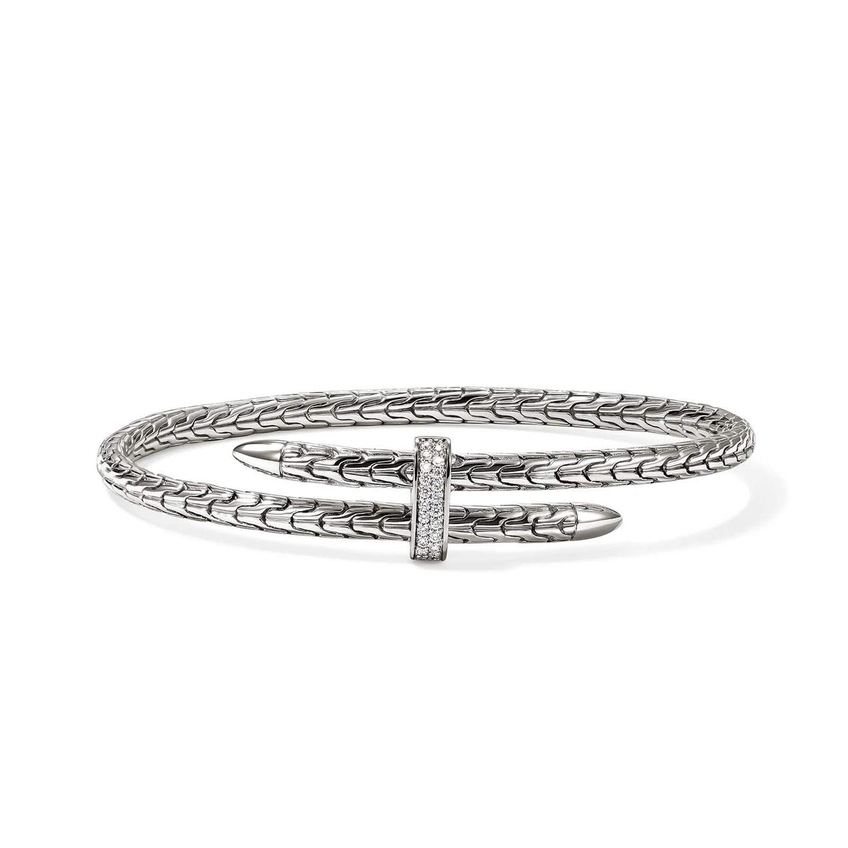 JOHN HARDY 4mm Spear Pavé Flex Cuff