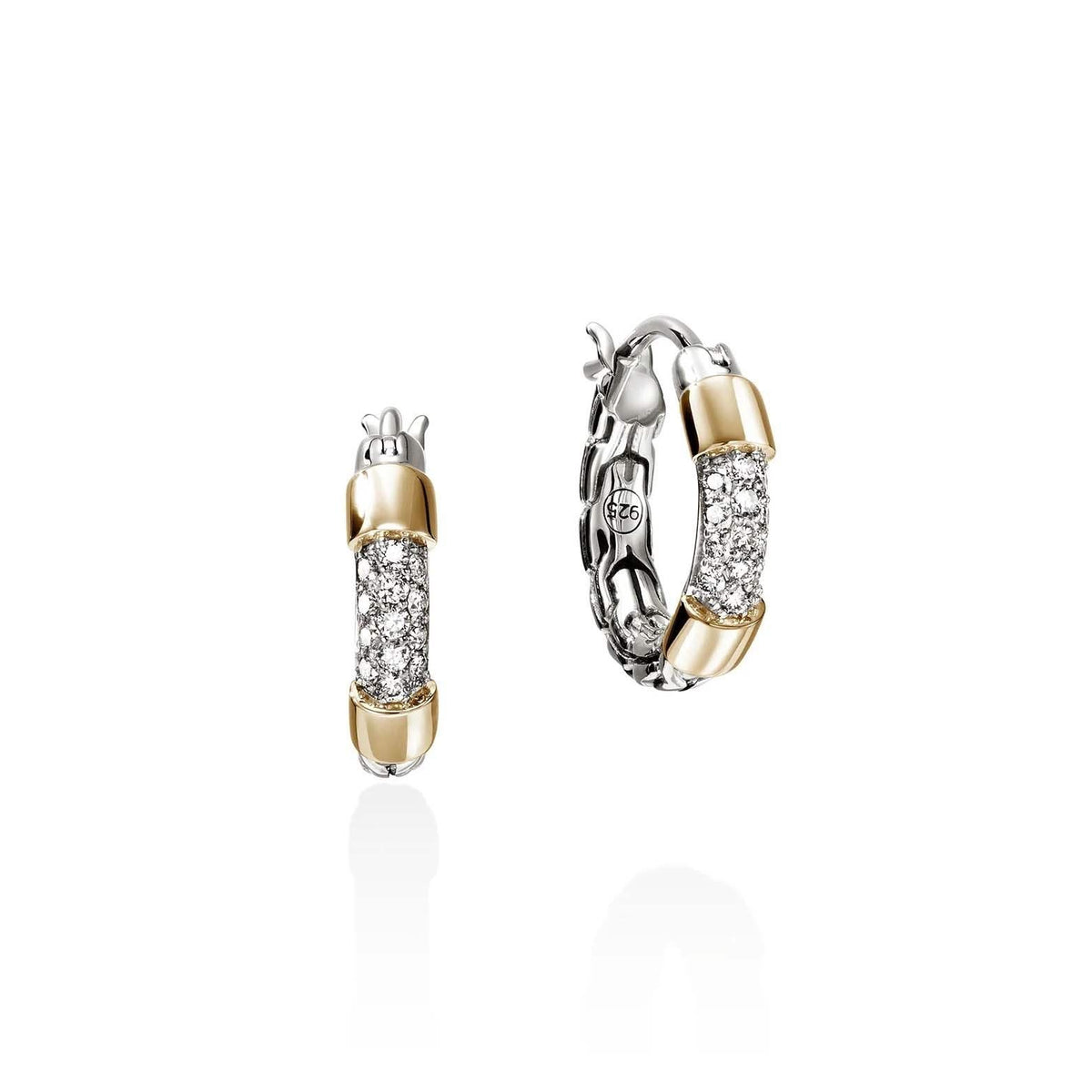 JOHN HARDY Essential 14.5mm Diamond Hoops