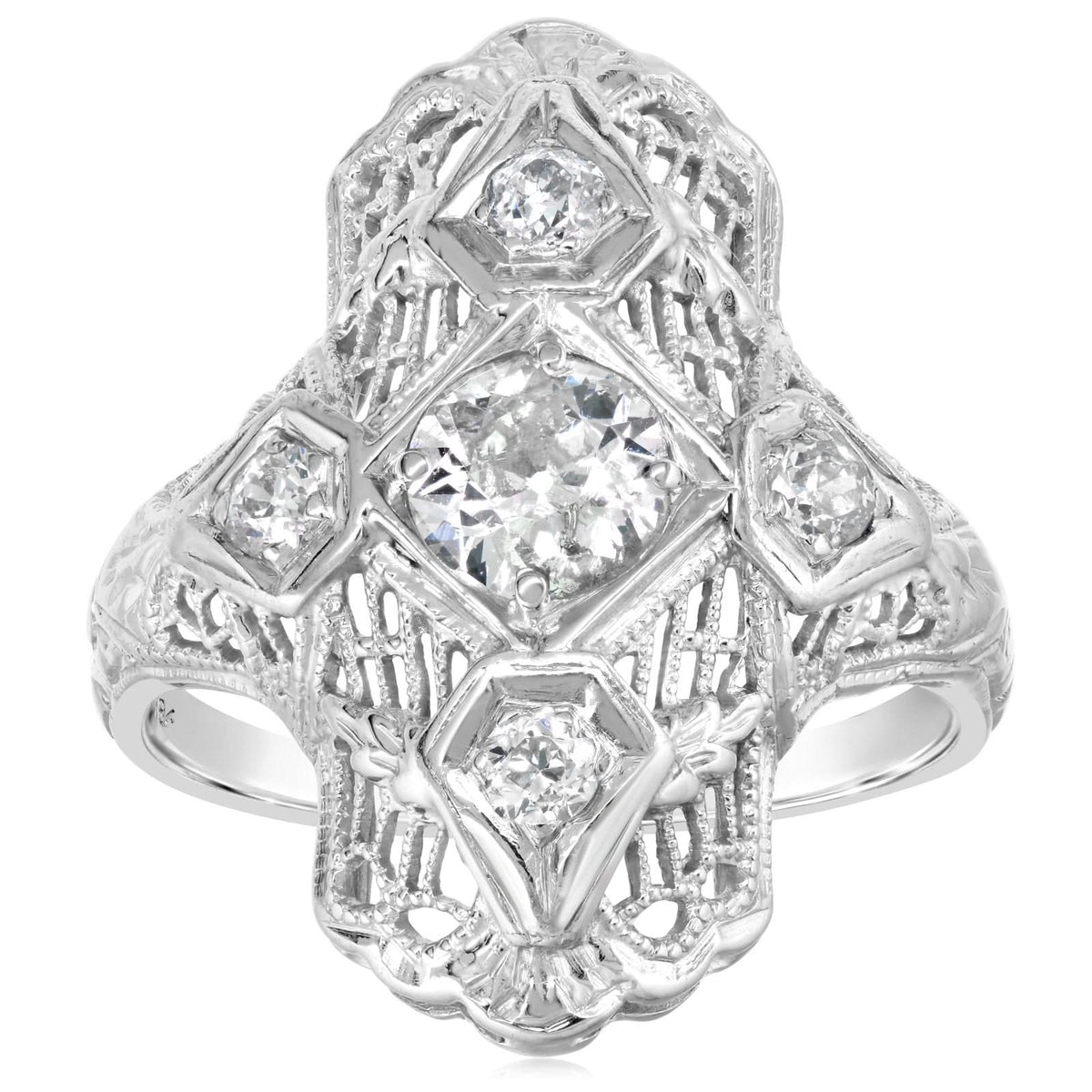 Estate Art Deco Style Diamond Ring