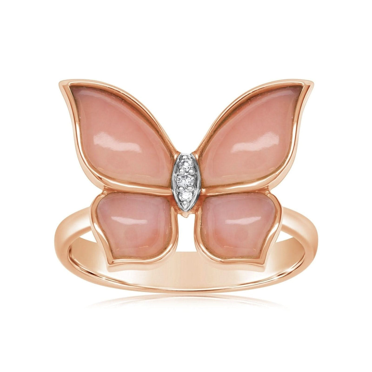 PIRANESI Pink Opal Butterfly Ring