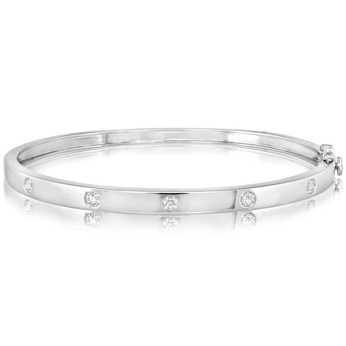 Flush Set Diamond Bangle