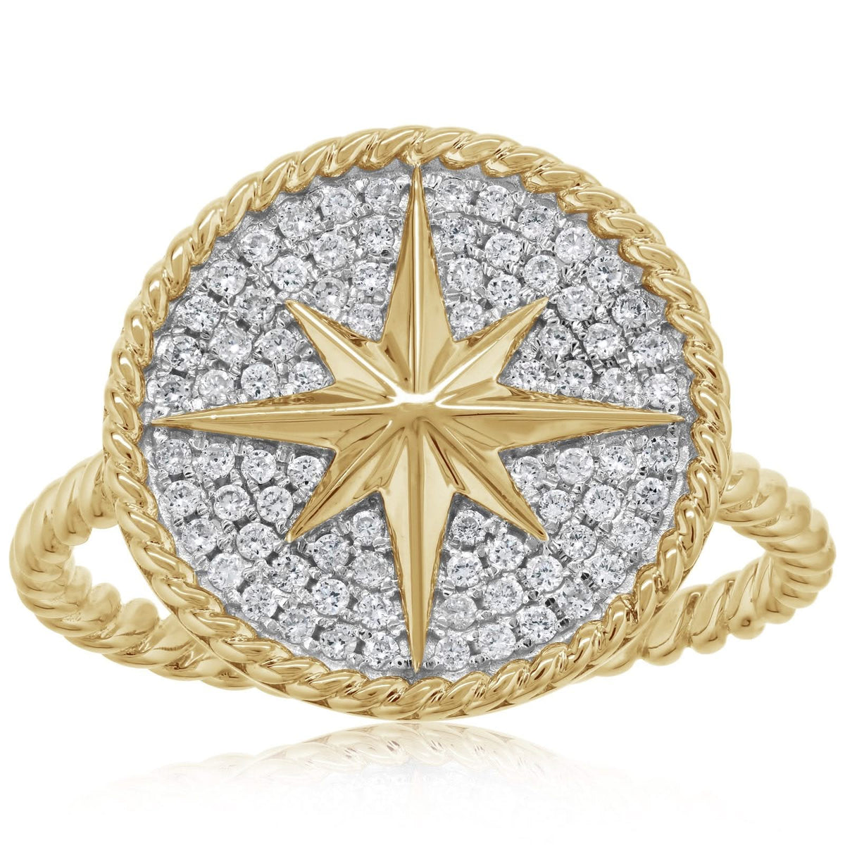 Pavé Set Diamond Star Ring