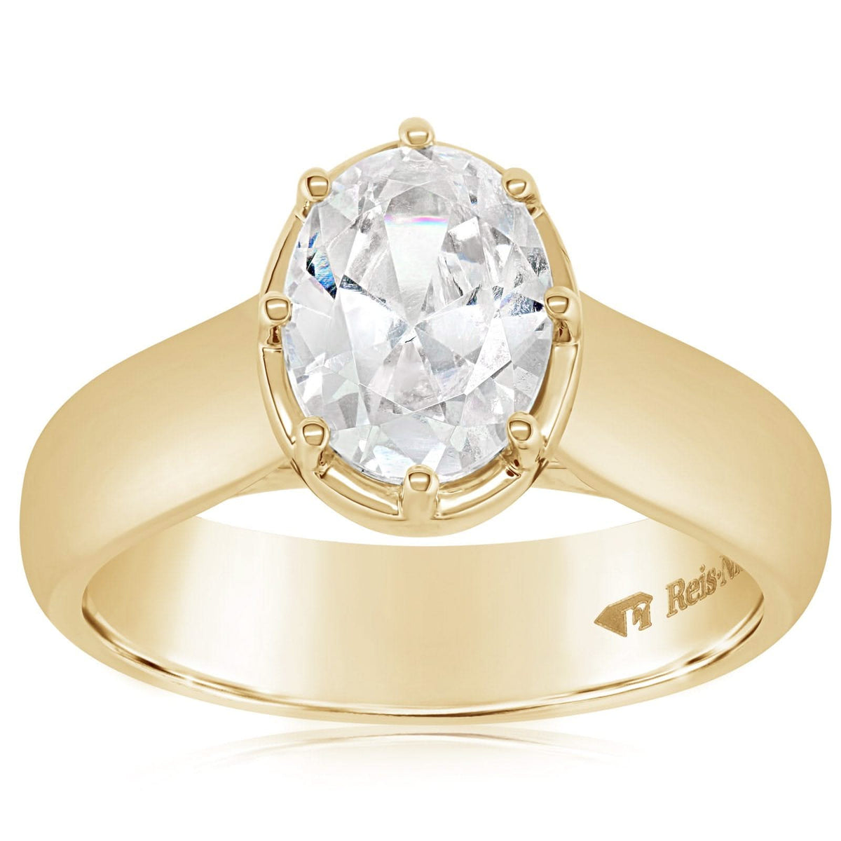 Wide Solitaire Engagement Ring Setting