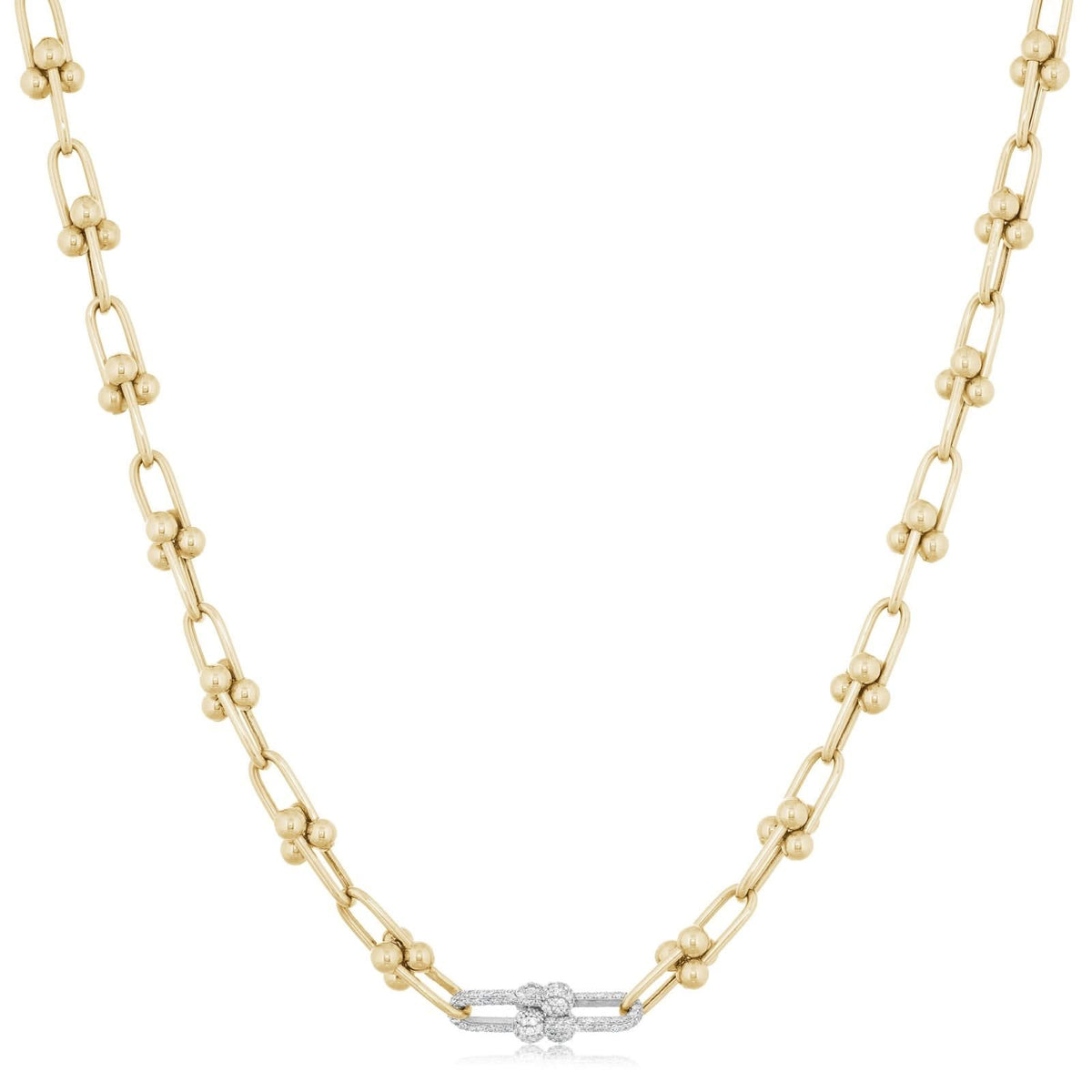 Diamond Ball Clip Necklace