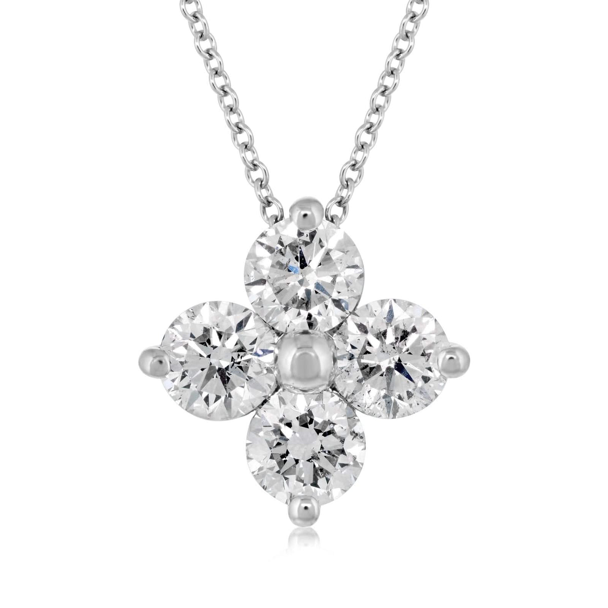 1 Carat Diamond Flower Pendant