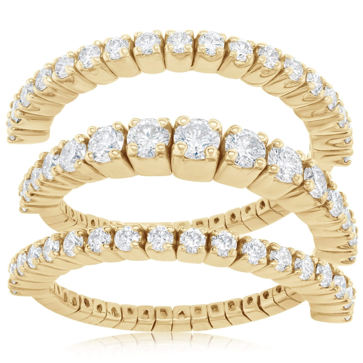 Diamond Flexible Coil Ring