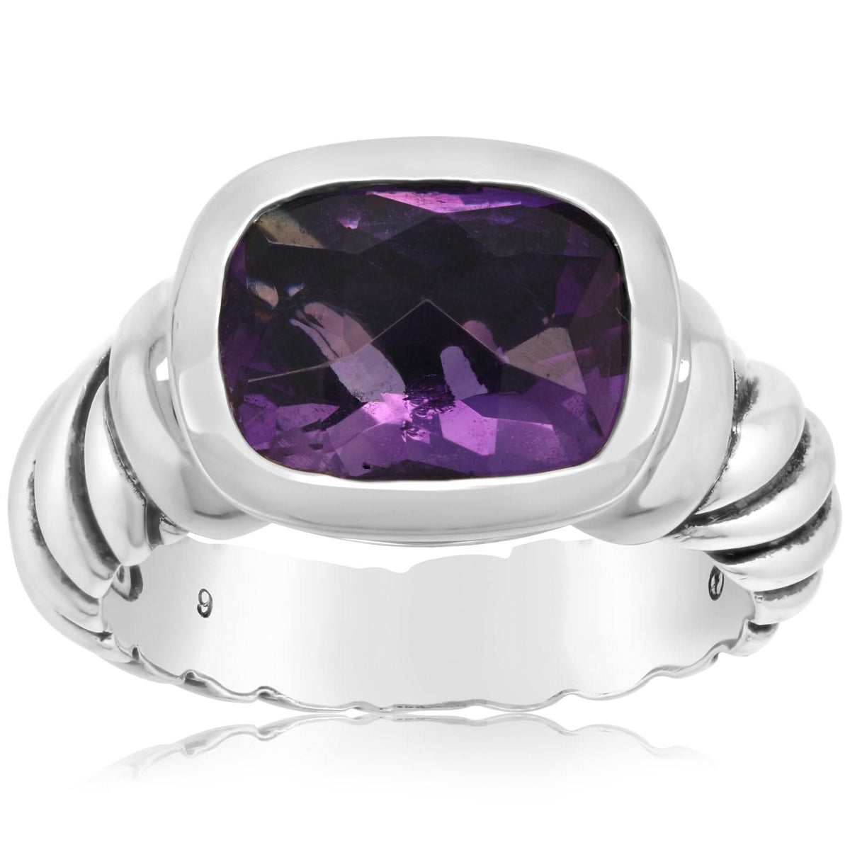 Estate David Yurman Amethyst Cable Ring